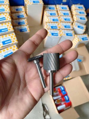 6mm Diameter Shank Double Flutes Burr Tungsten Carbide Rotary Burr With  For Cut aluminum or Wood