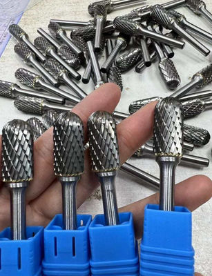 6mm Diameter Shank Double Flutes Burr Tungsten Carbide Rotary Burr With  For Cut aluminum or Wood